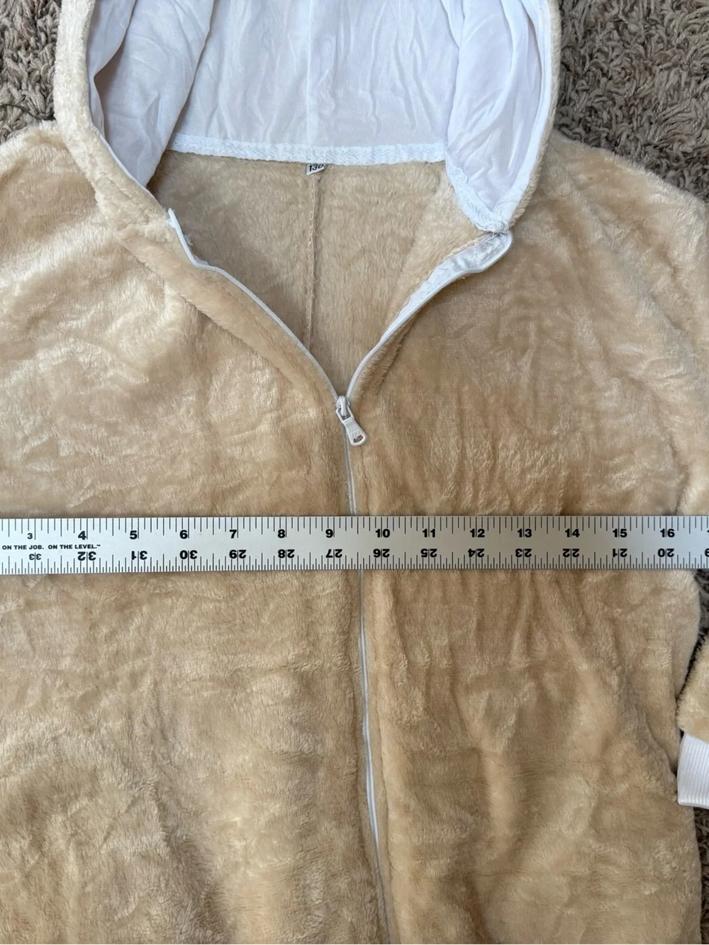 Pug/dog kids Halloween costume full zip suit (7-9 yr)